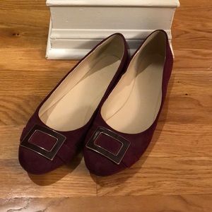Banana Republic Purple Suede Shoes Size 9 Flats